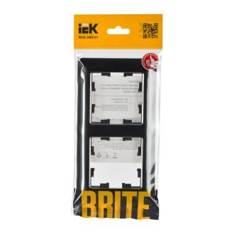 BRITE Рамка 2-местная хром/черный