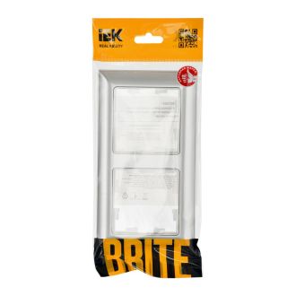 BRITE Рамка 2-местная алюминий/алюминий