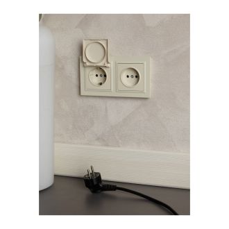 BRITE Рамка 2-местная IP44 бежевый