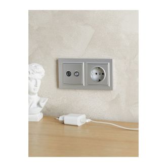 BRITE Рамка 2-местная IP44 алюминий