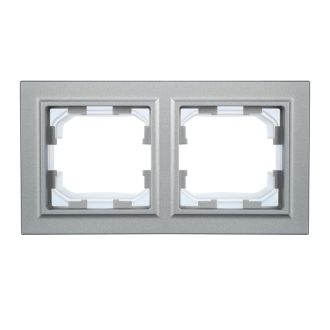 BRITE Рамка 2-местная IP44 алюминий