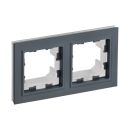 BRITE Рамка 2-местная IP44 графит