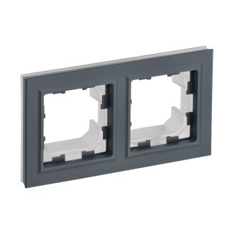 BRITE Рамка 2-местная IP44 графит