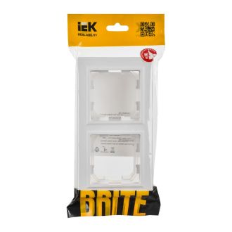 BRITE Рамка 2-местная IP44 арктический белый