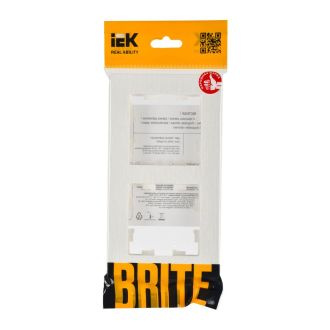 BRITE Рамка 2-местная белый рифленый