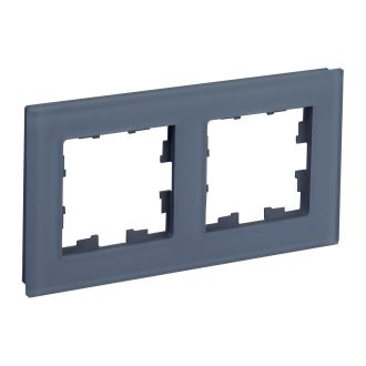 BRITE Рамка 2-местная стекло маренго матовый