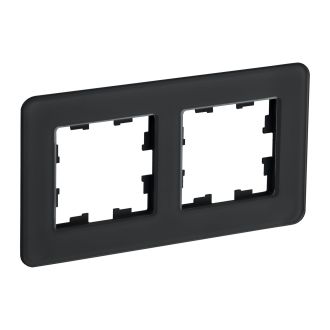BRITE Рамка 2-местная стекло черный RE