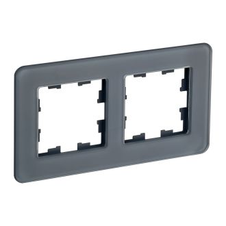 BRITE Рамка 2-местная стекло графит RE
