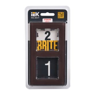 BRITE Рамка 2-местная стекло темная бронза