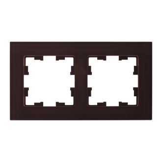 BRITE Рамка 2-местная стекло темная бронза