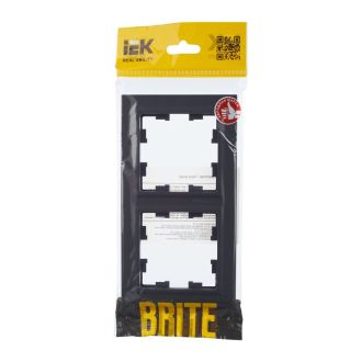 BRITE Рамка 2-местная графит
