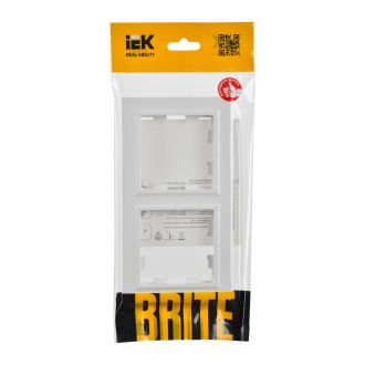 BRITE Рамка 2-местная арктический белый