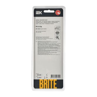 BRITE Рамка 3-местная стекло розовый матовый