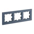 BRITE Рамка 3-местная стекло маренго матовый