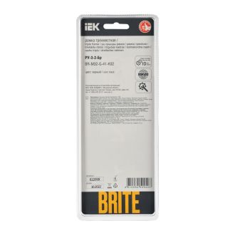 BRITE Рамка 3-местная стекло черный RE
