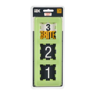 BRITE Рамка 3-местная стекло эко грин RE