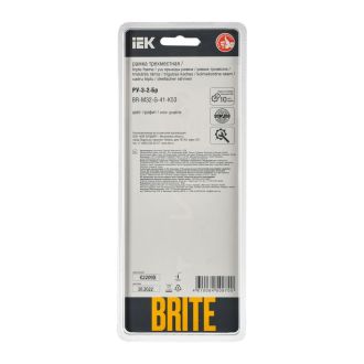 BRITE Рамка 3-местная стекло графит RE