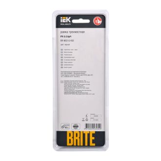 BRITE Рамка 3-местная стекло черный