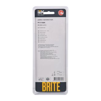 BRITE Рамка 3-местная стекло ванильный