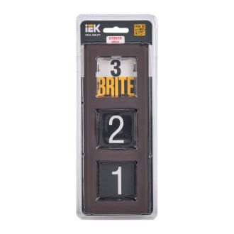 BRITE Рамка 3-местная стекло темная бронза