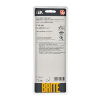BRITE Рамка 3-местная металл алюминий RE
