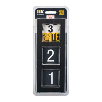 BRITE Рамка 3-местная металл черный