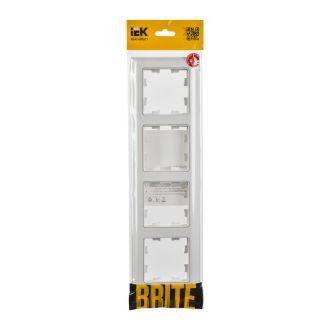 BRITE Рамка 4-местная арктический белый/белый