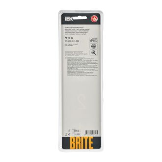 BRITE Рамка 4-местная стекло черный матовый