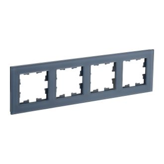 BRITE Рамка 4-местная стекло маренго матовый