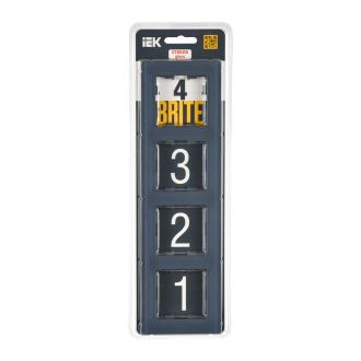 BRITE Рамка 4-местная стекло маренго матовый