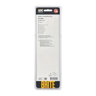 BRITE Рамка 4-местная стекло белый