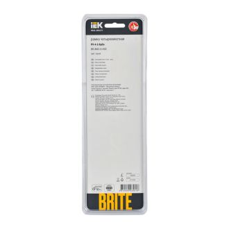 BRITE Рамка 4-местная стекло серый
