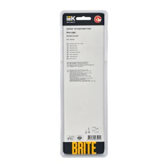 BRITE Рамка 4-местная металл черный