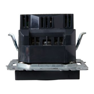 BRITE Розетка 1-местная с заземлением с защитными шторками 16А с USB A+A 5В 2,1А черный
