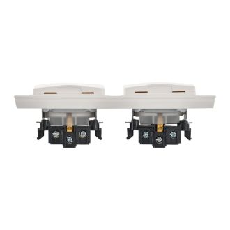 BRITE PRO Комплект 1-местная с заземлением с защитными шторками и крышкой 16А IP44 2 штуки в сборе с двойной рамкой белый