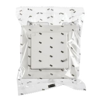 BRITE PRO Розетка 1-местная с заземлением с защитными шторками и крышкой 16А IP44 в сборе белый