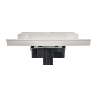 BRITE PRO Розетка 2-местная с заземлением с защитными шторками 16А в сборе белый
