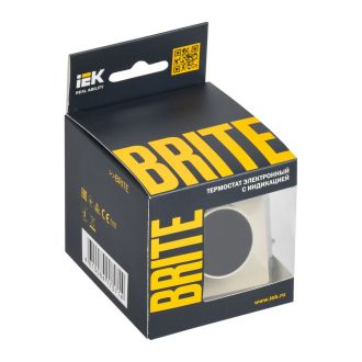 BRITE Термостат электронный с индикацией бежевый