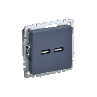 BRITE Розетка USB A+A 5В 3,1А маренго