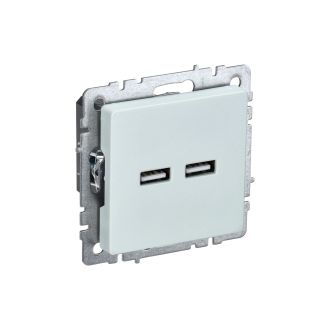 BRITE Розетка USB A+A 5В 3,1А жемчуг