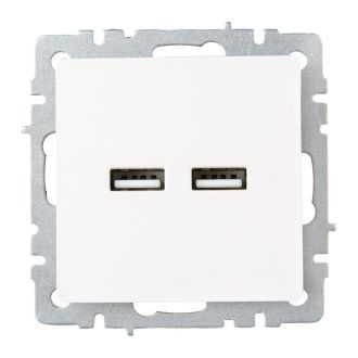 BRITE Розетка USB A+A 5В 3,1А жемчуг