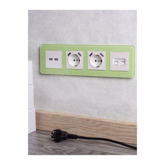 BRITE Розетка USB A+A 5В 3,1А жемчуг