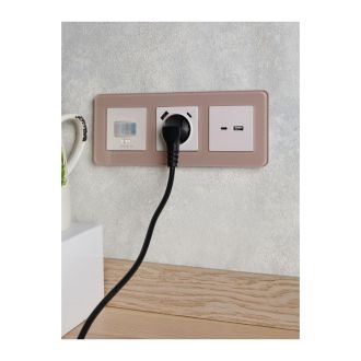 BRITE Розетка USB A+C 18Вт жемчуг
