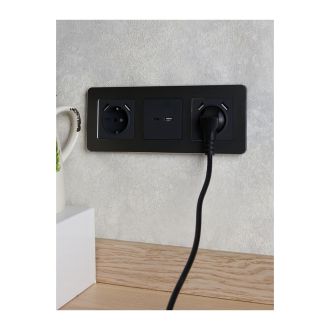 BRITE Розетка USB A+C 18Вт графит