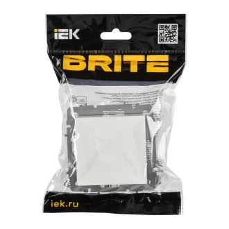 BRITE Выключатель 1-клавишный 10А безвинтовое крепление белый