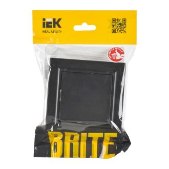 BRITE Выключатель 1-клавишный 10А в сборе черный