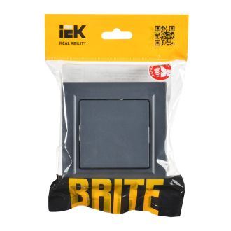 BRITE Выключатель 1-клавишный 10А в сборе маренго