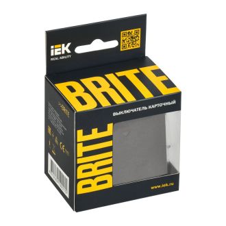 BRITE Выключатель карточный 30А темная бронза