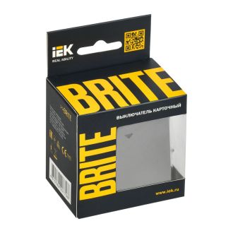 BRITE Выключатель карточный 30А сталь