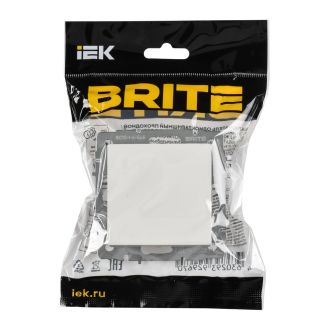 BRITE Выключатель 1-клавишный проходной 10А РФ белый